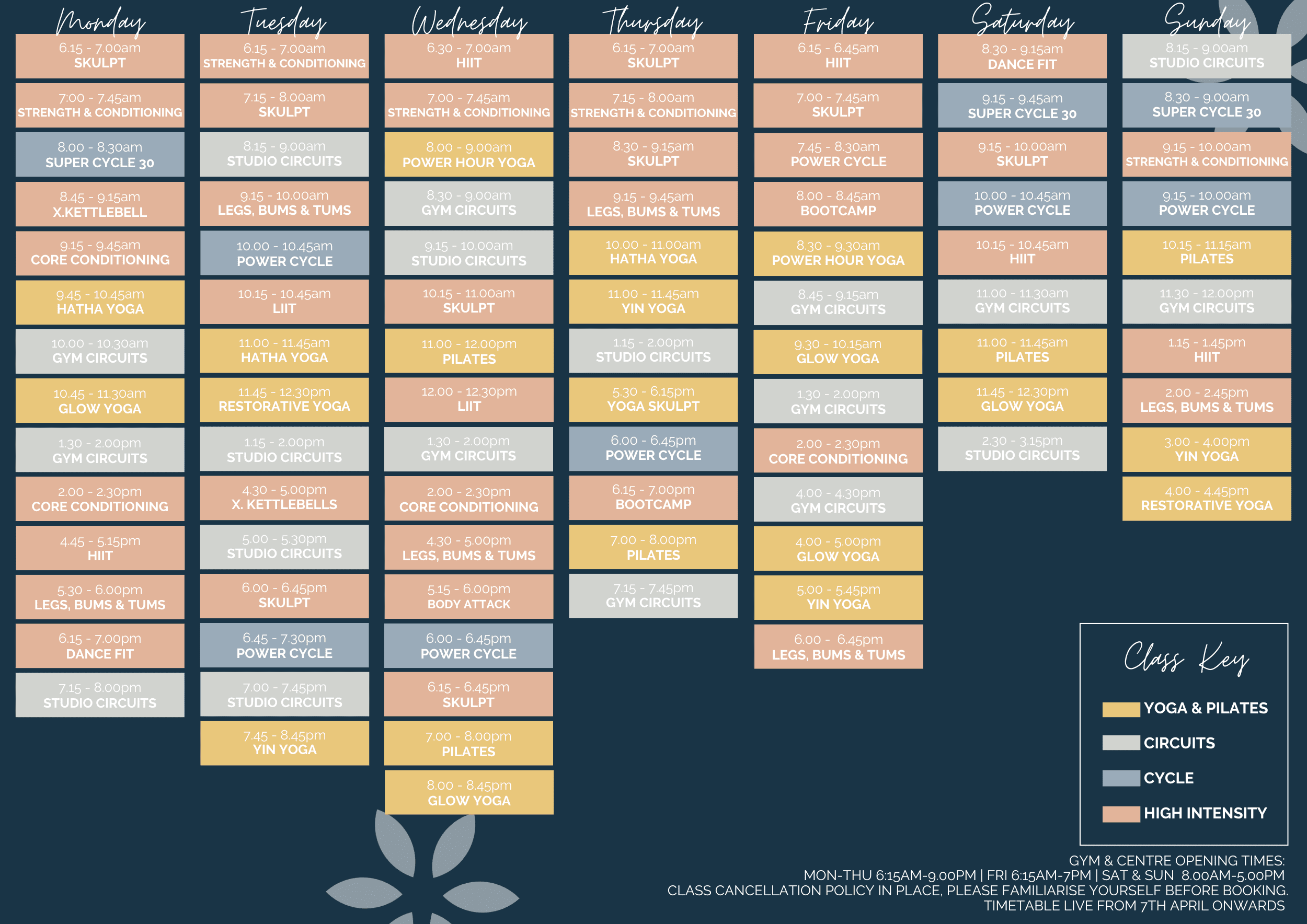Timetable