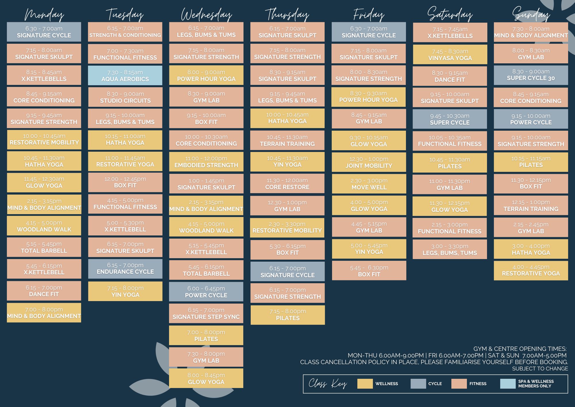 MADE timetable