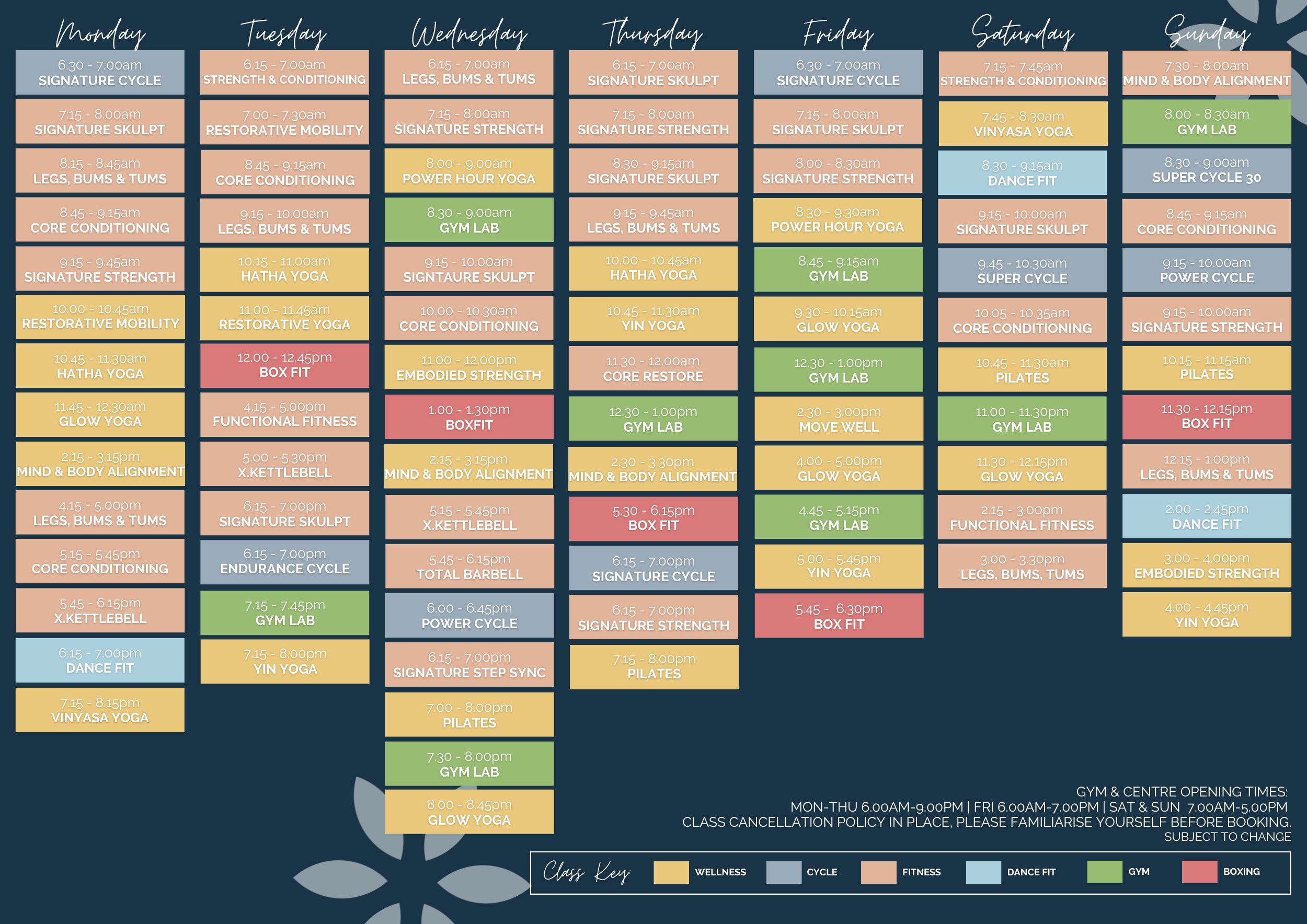 Timetable